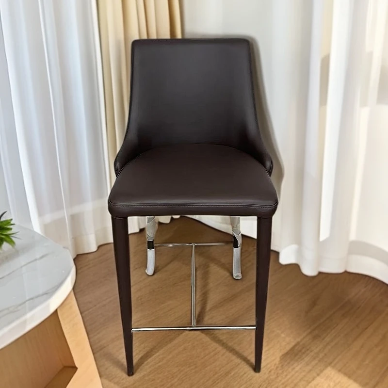 美式轻奢酒店家用简约北欧餐厅书椅新中式极简吧台椅