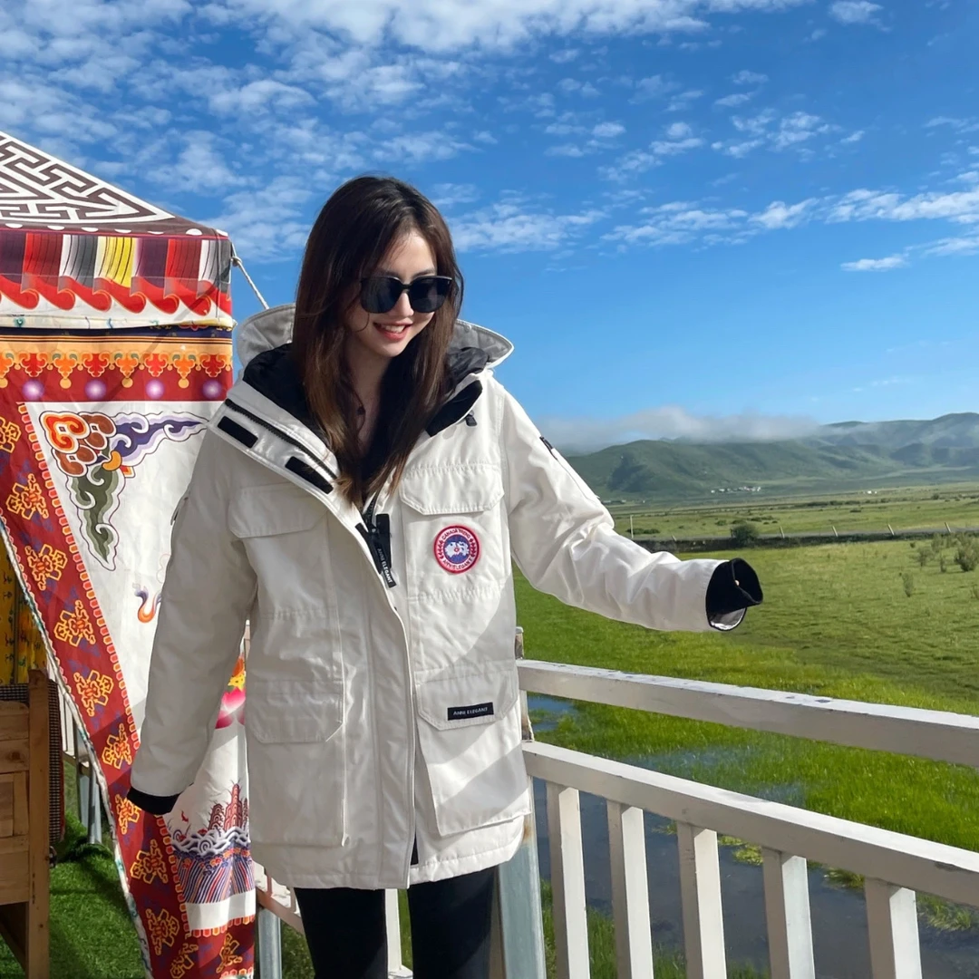 99新 CANADA GOOSE 加拿大鹅白色羽绒服加厚潮流外套/尺码2xs时尚