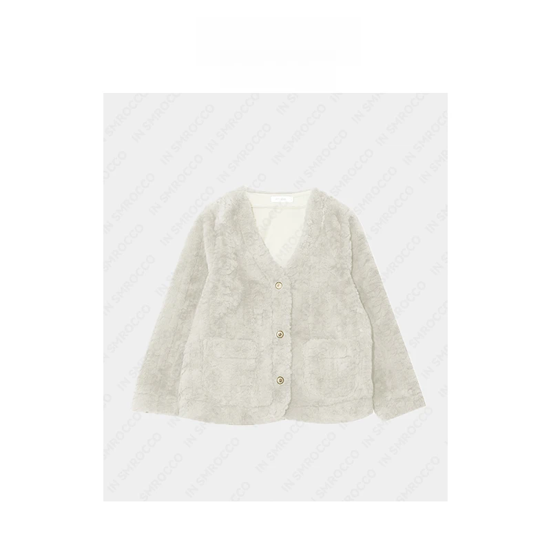 【狂欢价】W958冬季肉肉女孩新款洋气设计感女绒感保暖外套上衣