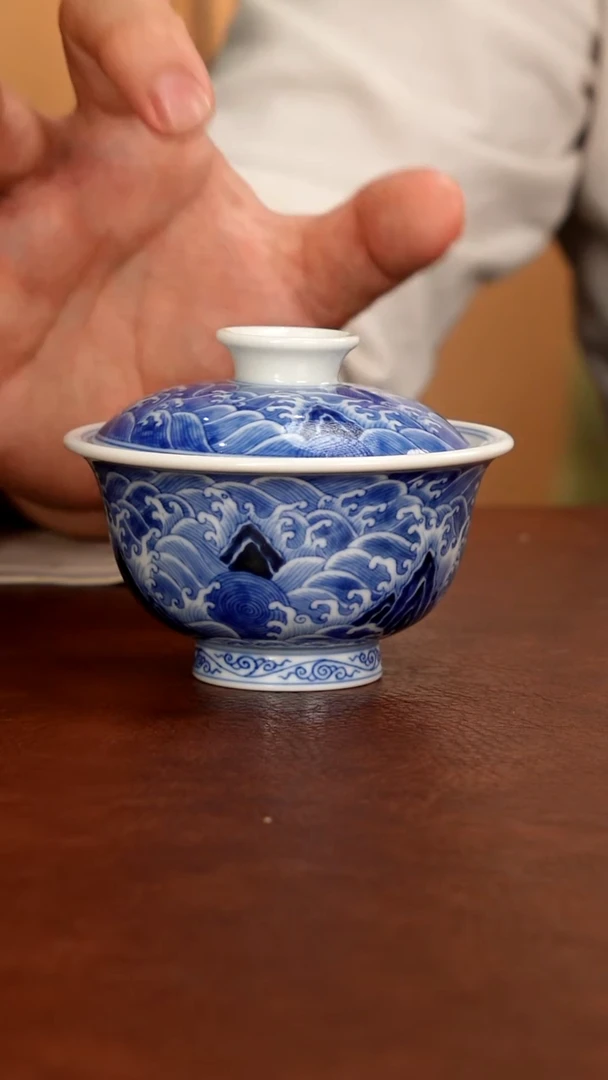 景德镇瓷器，青花瓷手绘茶具~