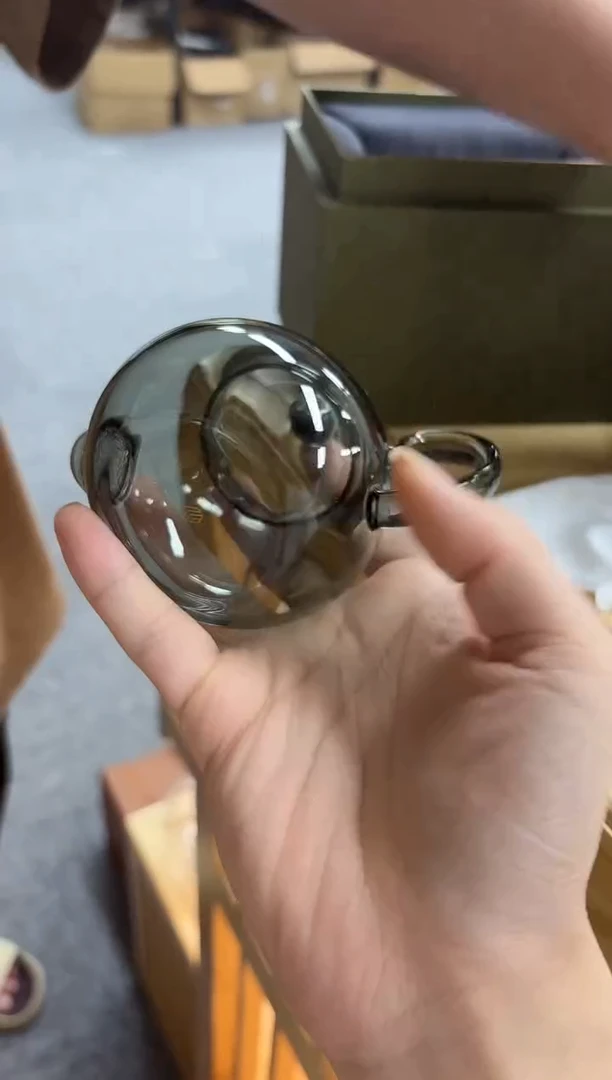 孤品-匠之技-烟灰梨形壶-黑金马蹄珠软盒
