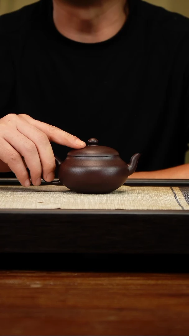 茶壶紫砂紫泥聚缘