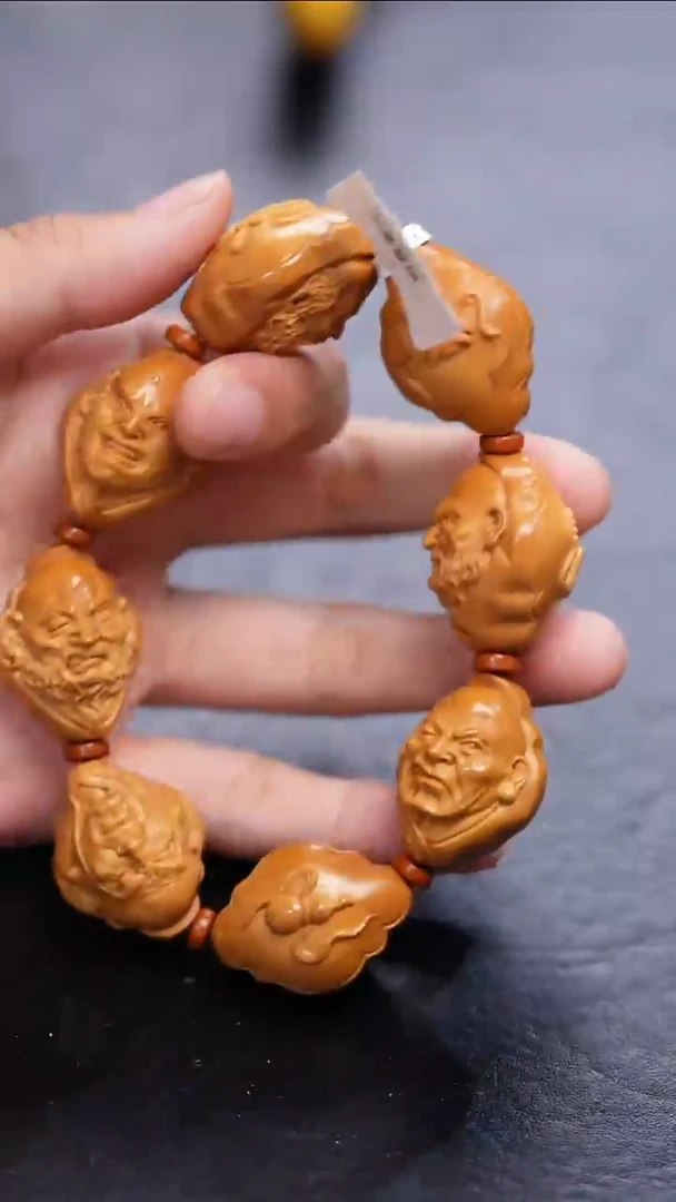 手串橄榄核七星罗汉