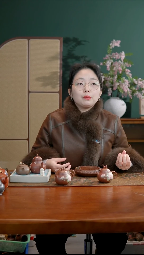 茶壶紫砂红皮龙兔耳朵壶微瑕