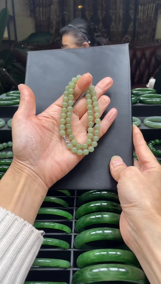 颈饰未镶嵌和田玉卡8妈妈链和田玉（多样性发一）