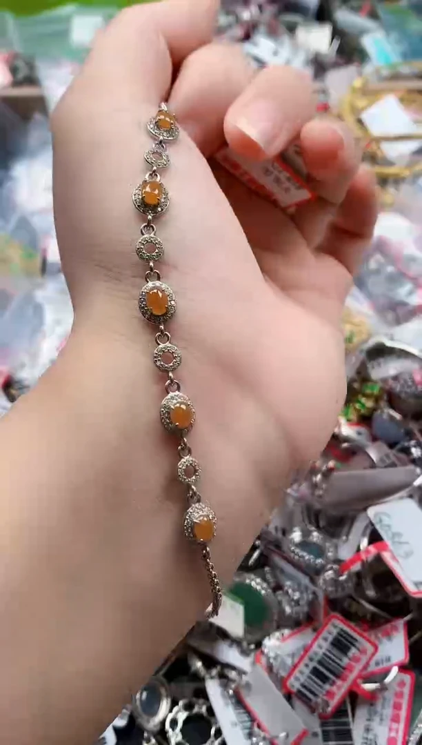 银S925镶嵌戒指翡翠天然A货缅甸翡翠