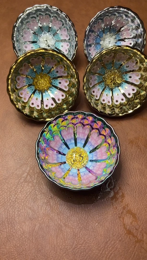 5只陶瓷主人杯精美