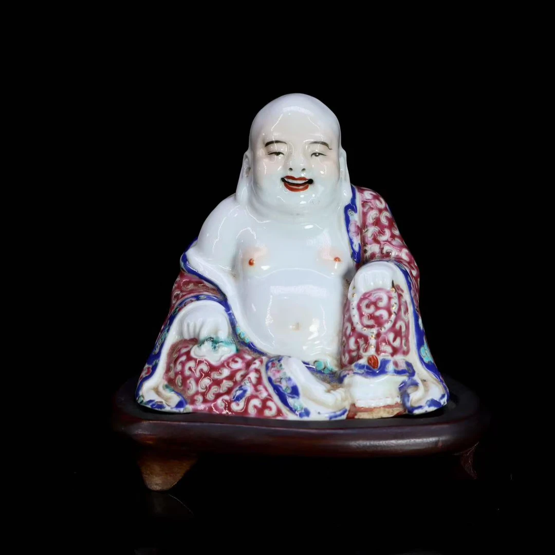 53: 民国粉彩弥勒造像