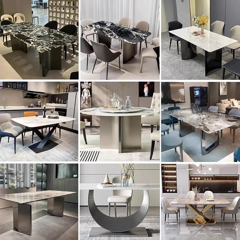 大理石奢石茶几餐桌和茶几定制尺寸