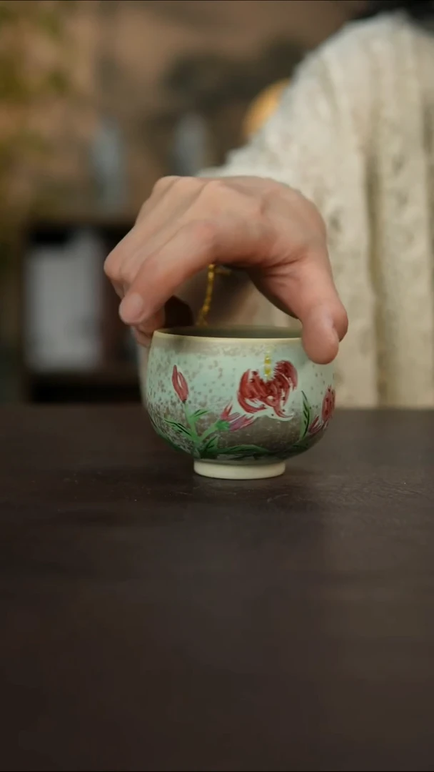 杯景德镇陶瓷杯碗柴烧多人瑕疵