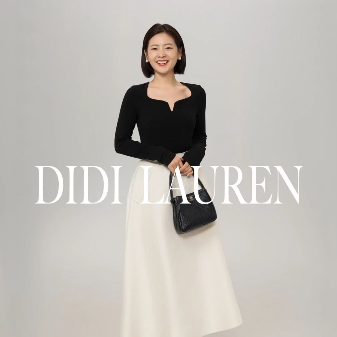 DIDI LAURN“风中栀子”经典法式高级感气质珠光半身裙