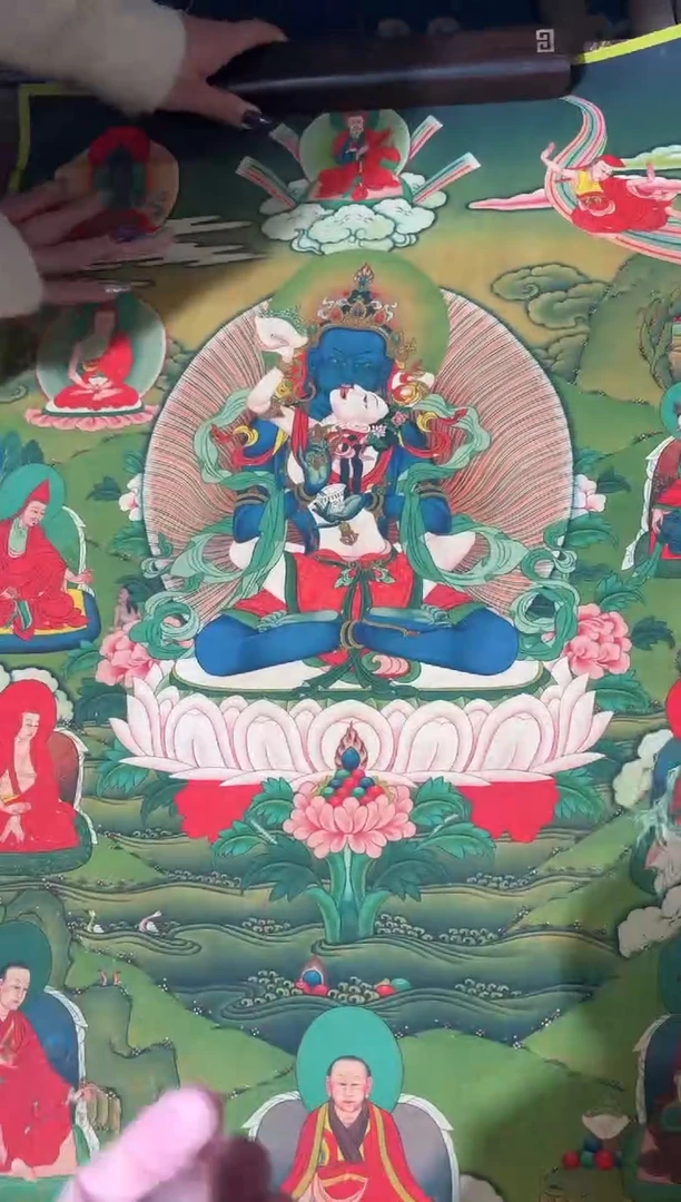 卷轴画龙妹的唐卡tk16