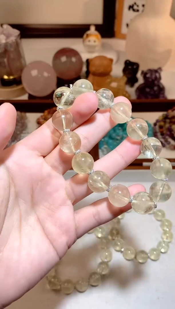 水晶手串未镶嵌黄阿塞DIY手串 约13mm 多样性发一