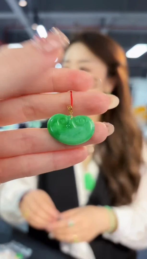 【闪购商品】翡翠颈饰18K金镶嵌缅料A货/支持复检/一件