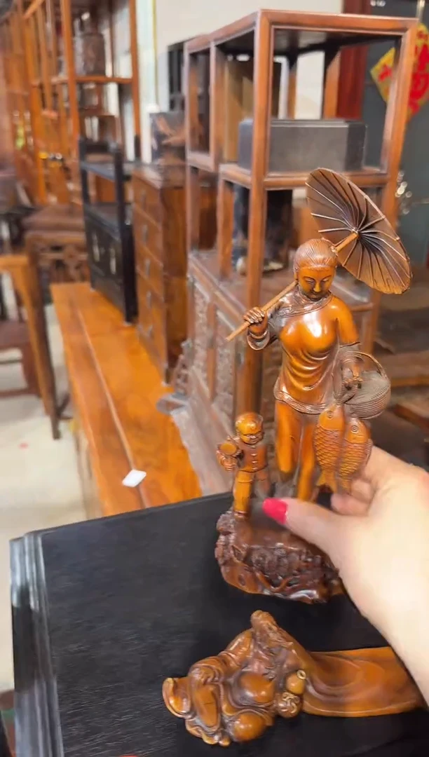 【闪购商品】木木艺黄杨木回娘家摆件498.888