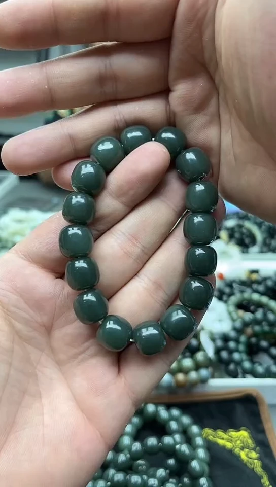 手串未镶嵌和田玉纯天然新疆且末蓝14