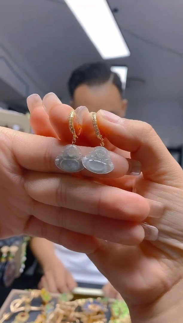 【闪购商品】翡翠耳饰合金396翡翠耳包