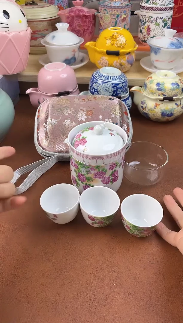 陶陶瓷茶具摆件旅行套组