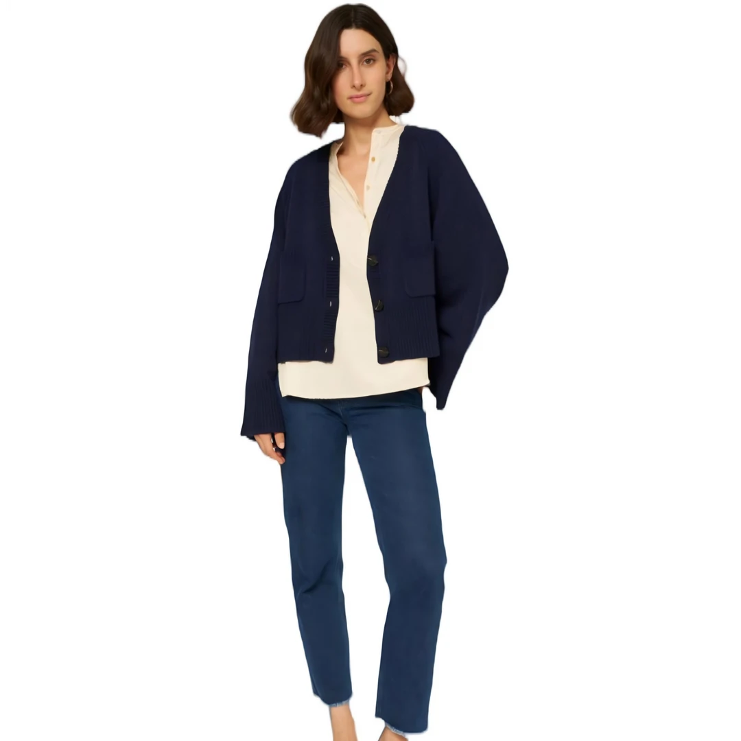 秋装上新-EKYOG-Q117-GIL-法式慵懒风针织开衫