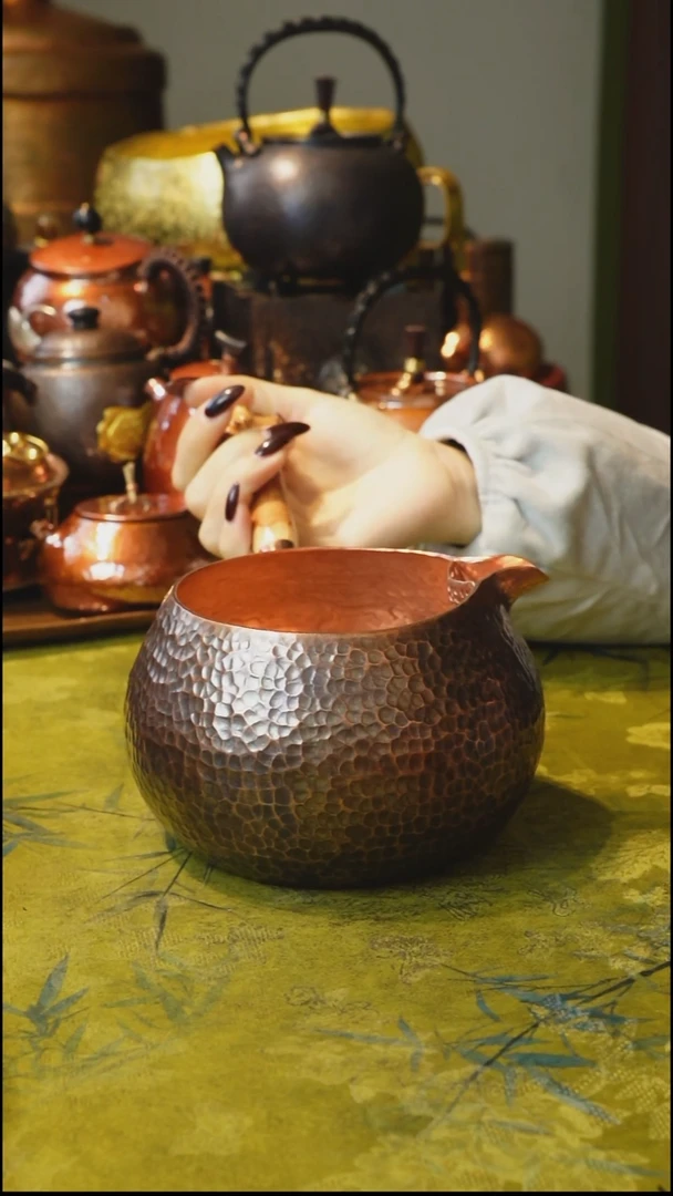 纯紫铜新款果树瘤煮茶器