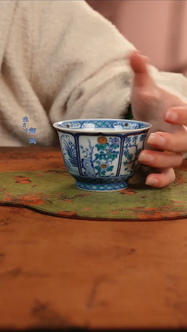 【闪购商品】柴窑斗彩玗琪轩十二花神开窗