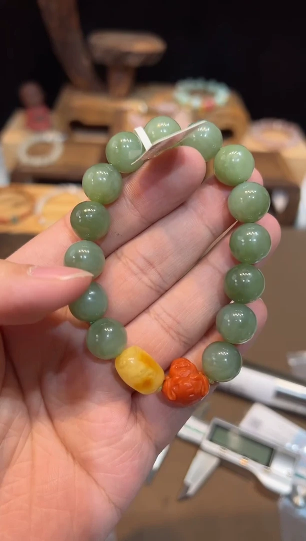 【闪购商品】和田玉手饰未镶嵌11mm+手饰@@S223