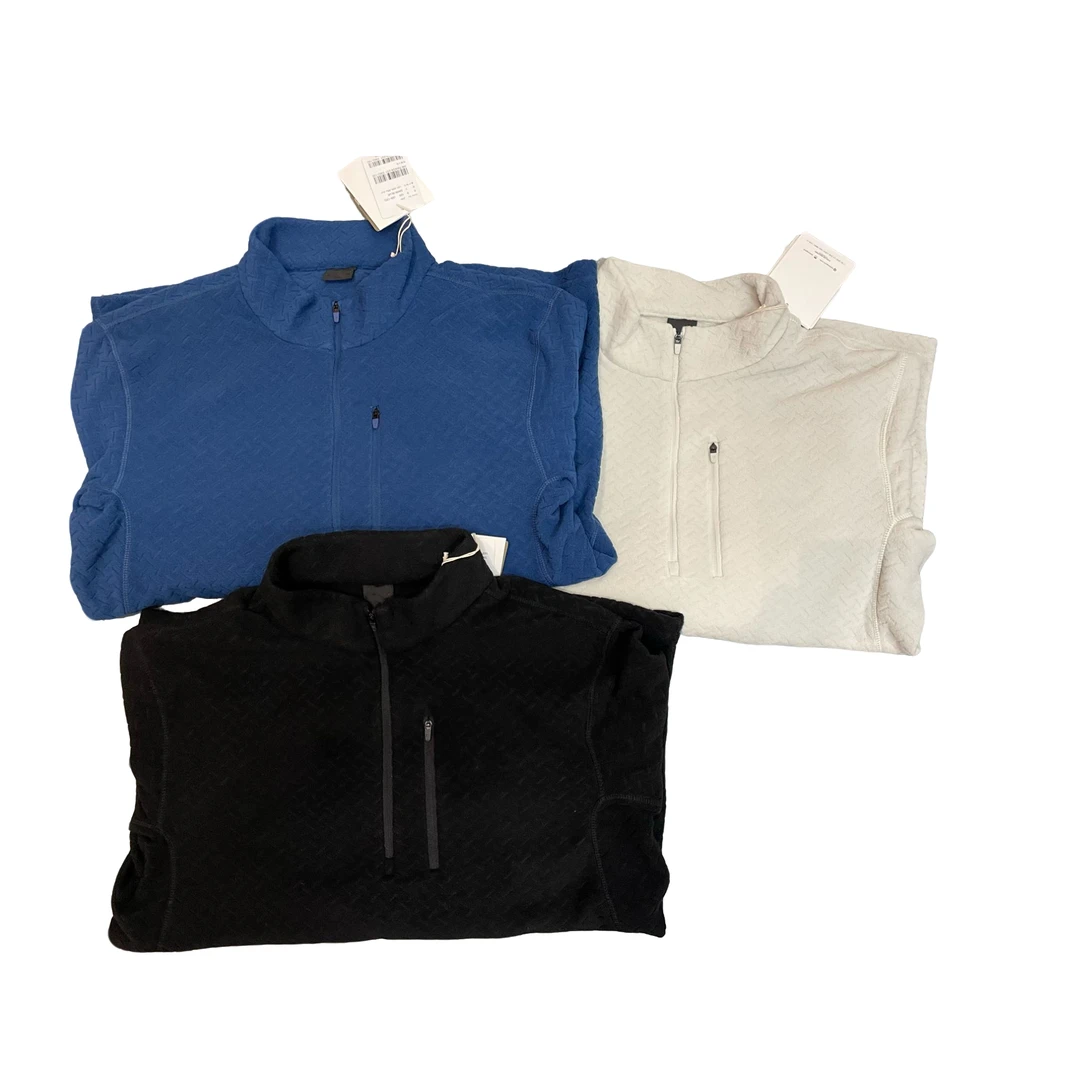 BLGXPD7-LINGHAN秋冬季男士抓绒外穿内搭半拉链长袖衫/