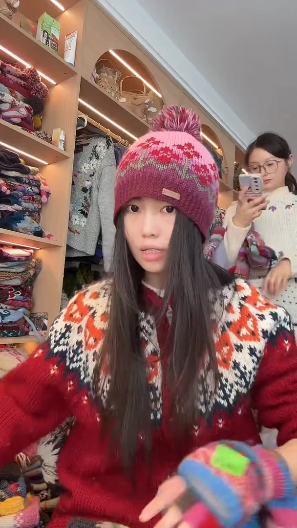 羊毛粉紫色金桂帽