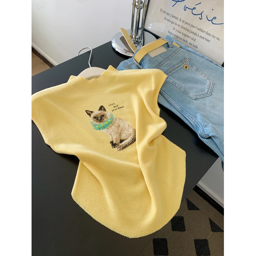 多巴胺黄色正肩短袖t恤女早春打底衫可外穿精致打底修身显瘦上衣