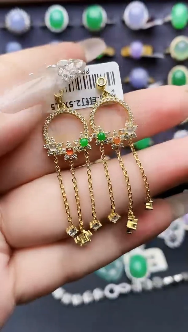 银S925镶嵌戒指翡翠0369