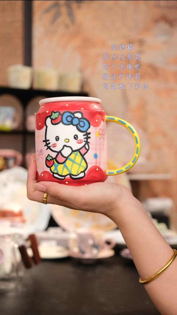 摆件景德镇手工手绘设计师款