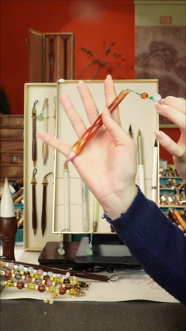 145号闪孤品高货毛笔链接 清水试笔 蘸墨不退