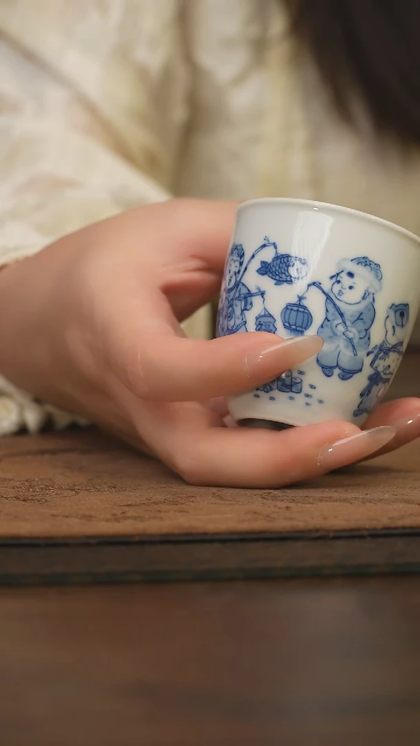 杯柴窑青花破价福利