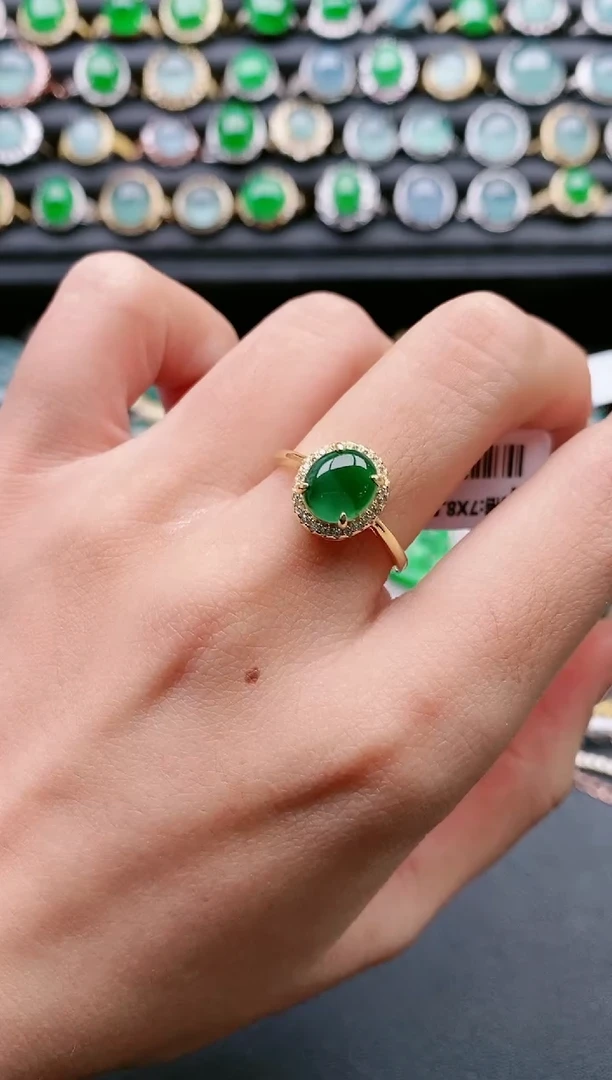 【闪购商品】翡翠戒指银S925镶嵌1111111