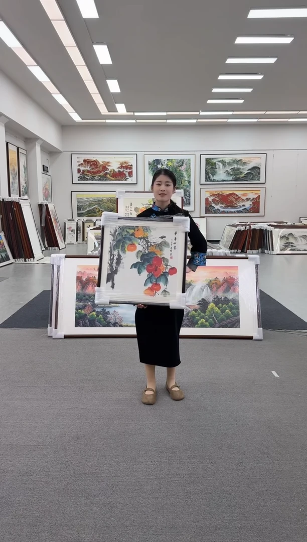 国画手绘 60*60 事事如意