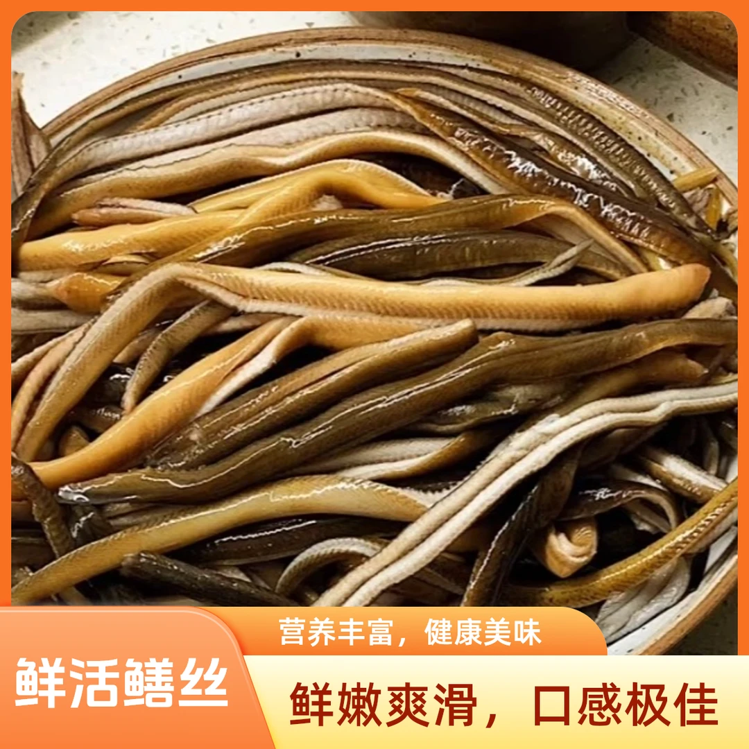 现杀鳝丝，去头去骨去内脏，1.5斤+半斤，顺丰包邮，厂家现货供应