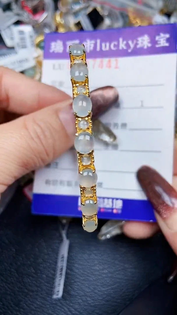 颈饰银S925镶嵌翡翠7441