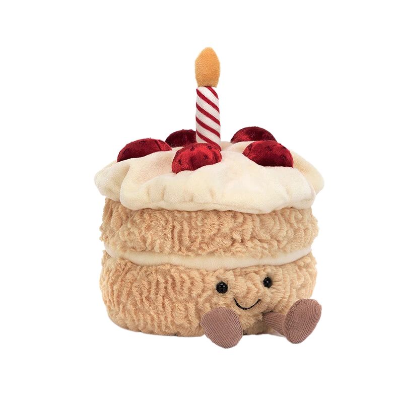 趣味生日蛋糕可爱毛绒玩具安抚玩偶宝宝陪伴生日礼物