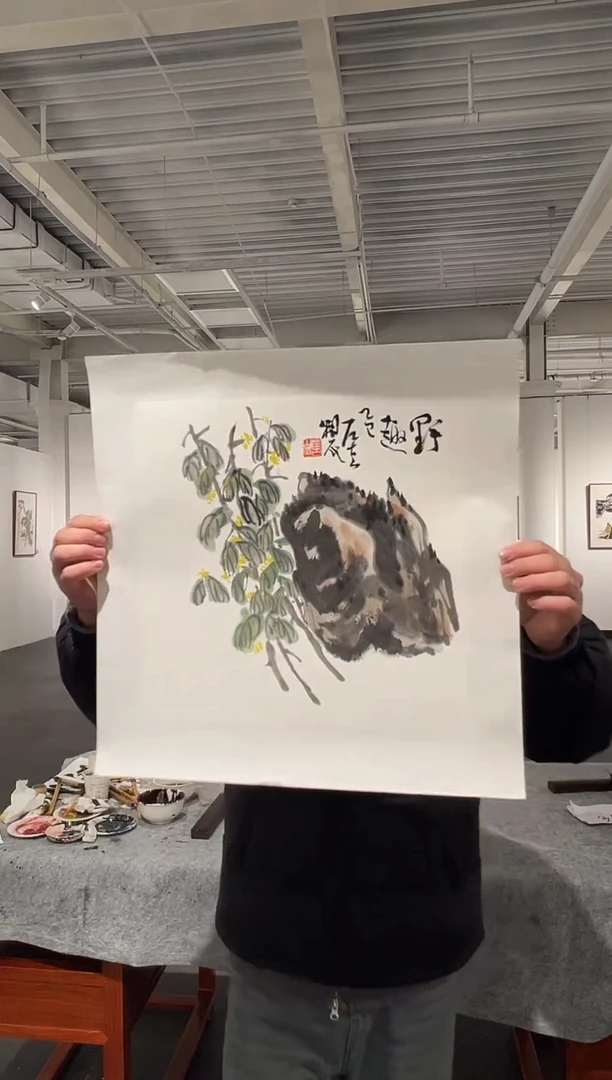 国画左古山-1平尺-国画作品