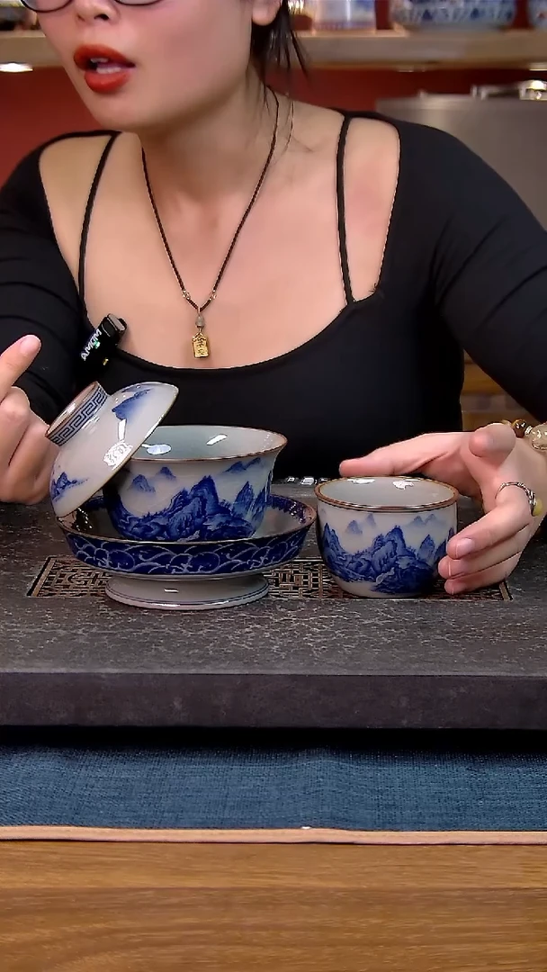 简装家用款2件套 老陶泥开片纹陶瓷茶具