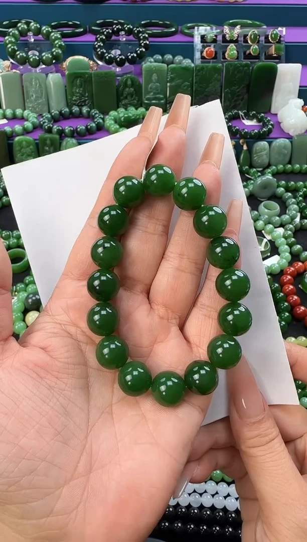 未镶嵌手串和田玉卡13单圈手串