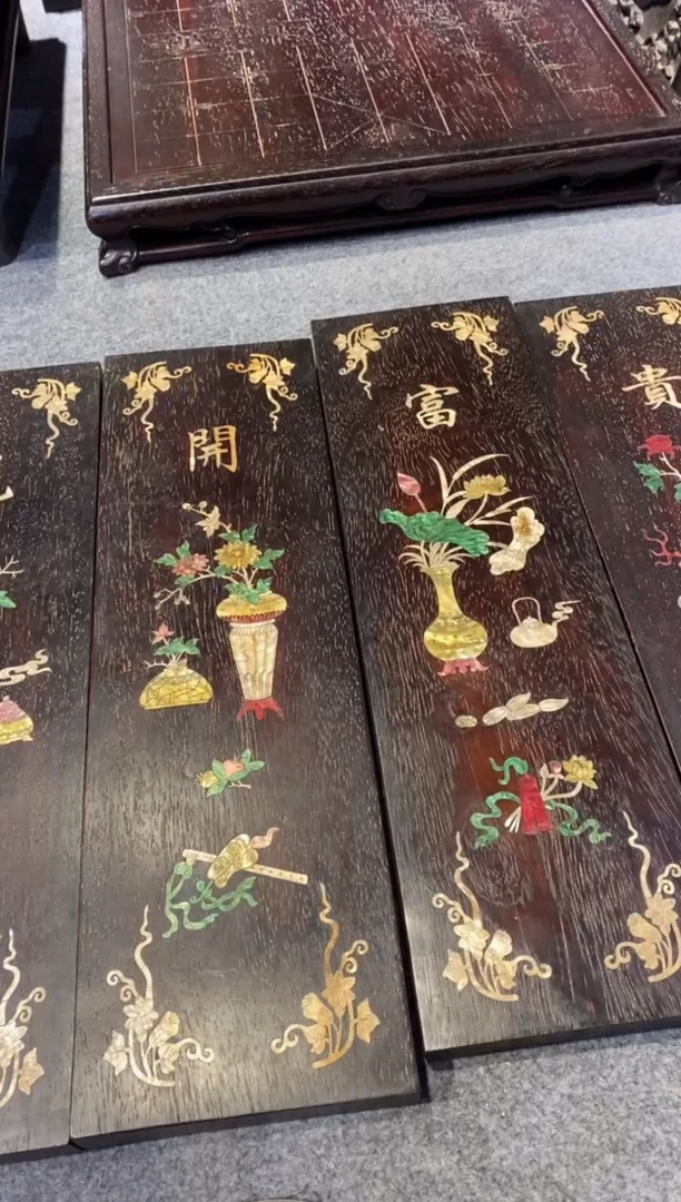 木紫檀拆件雕刻板以直播间实物为准微瑕老物件