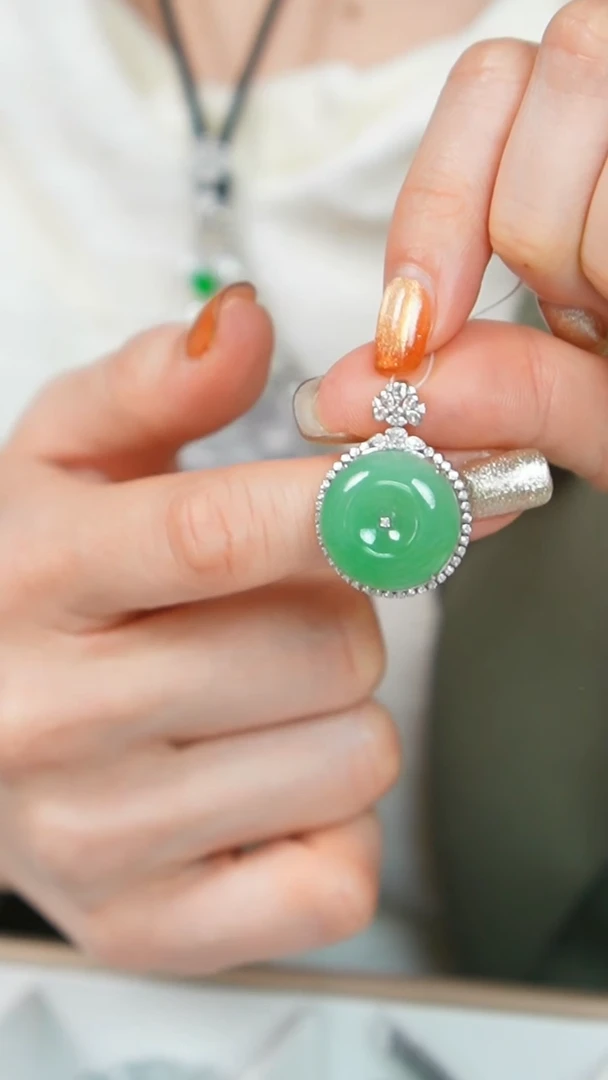 【闪购商品】翡翠挂件18K金镶嵌41号-吊坠/姿/2