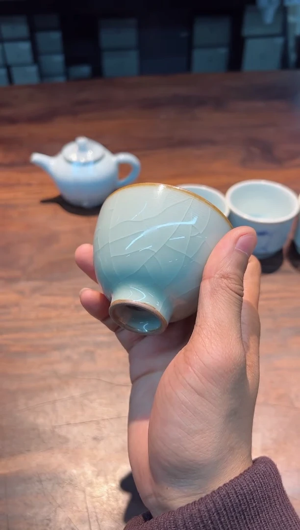 【闪购商品】刘钦莹 铁胎汝釉 小养心杯