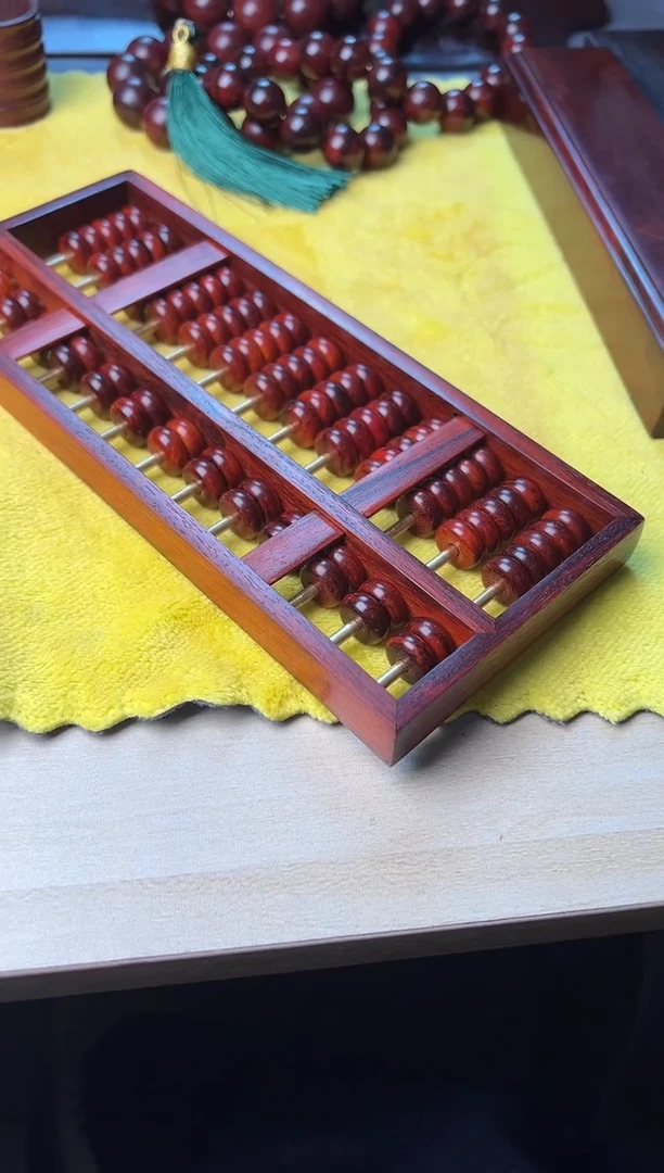 紫檀木类端景台王*元印度小叶紫檀算盘