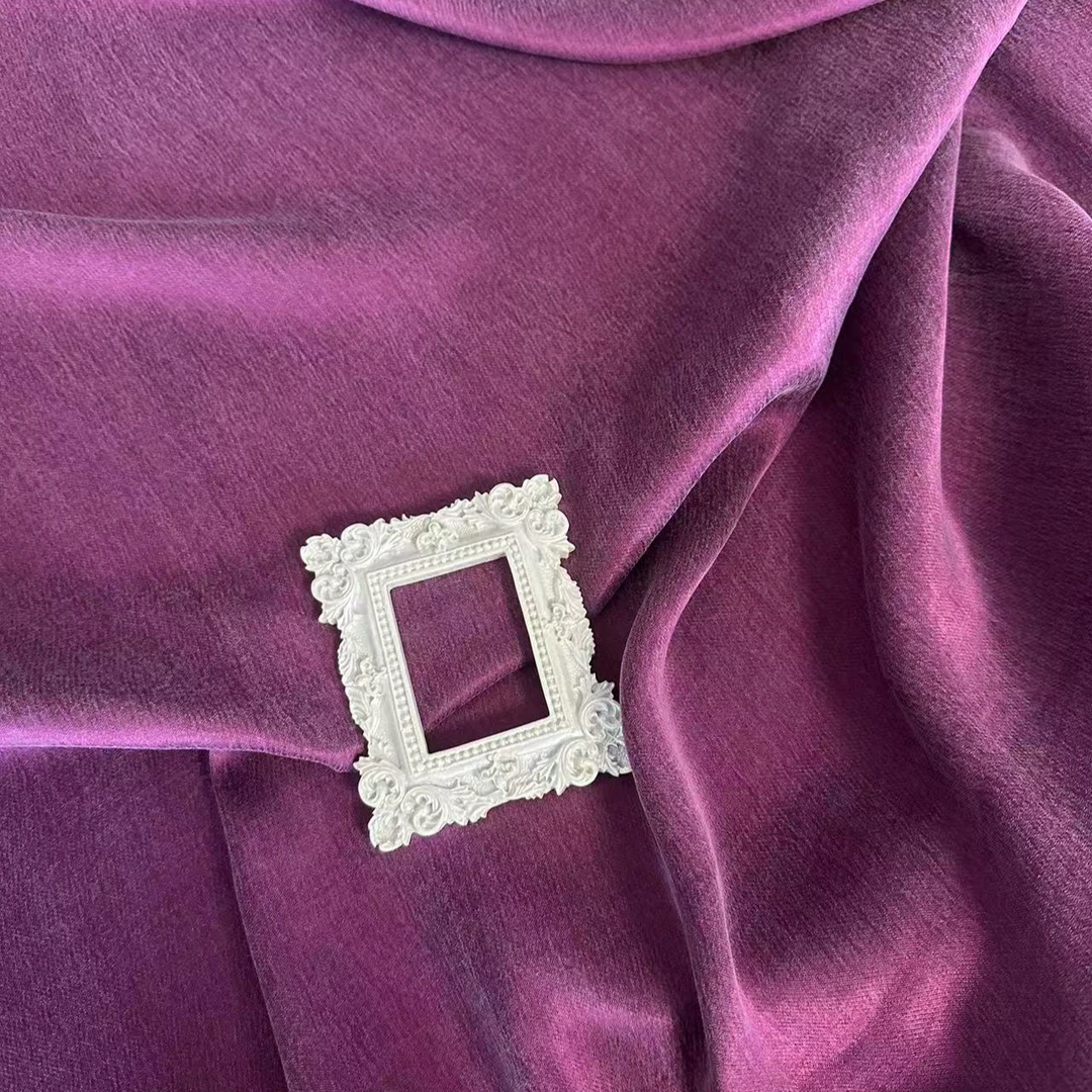 〔重磅〕霜感铜氨丝布料 纯时尚紫