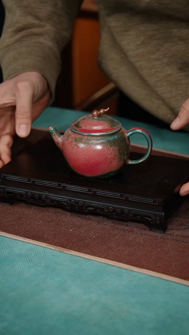 【闪购商品】293-1圆葫芦壶（炉钧釉）