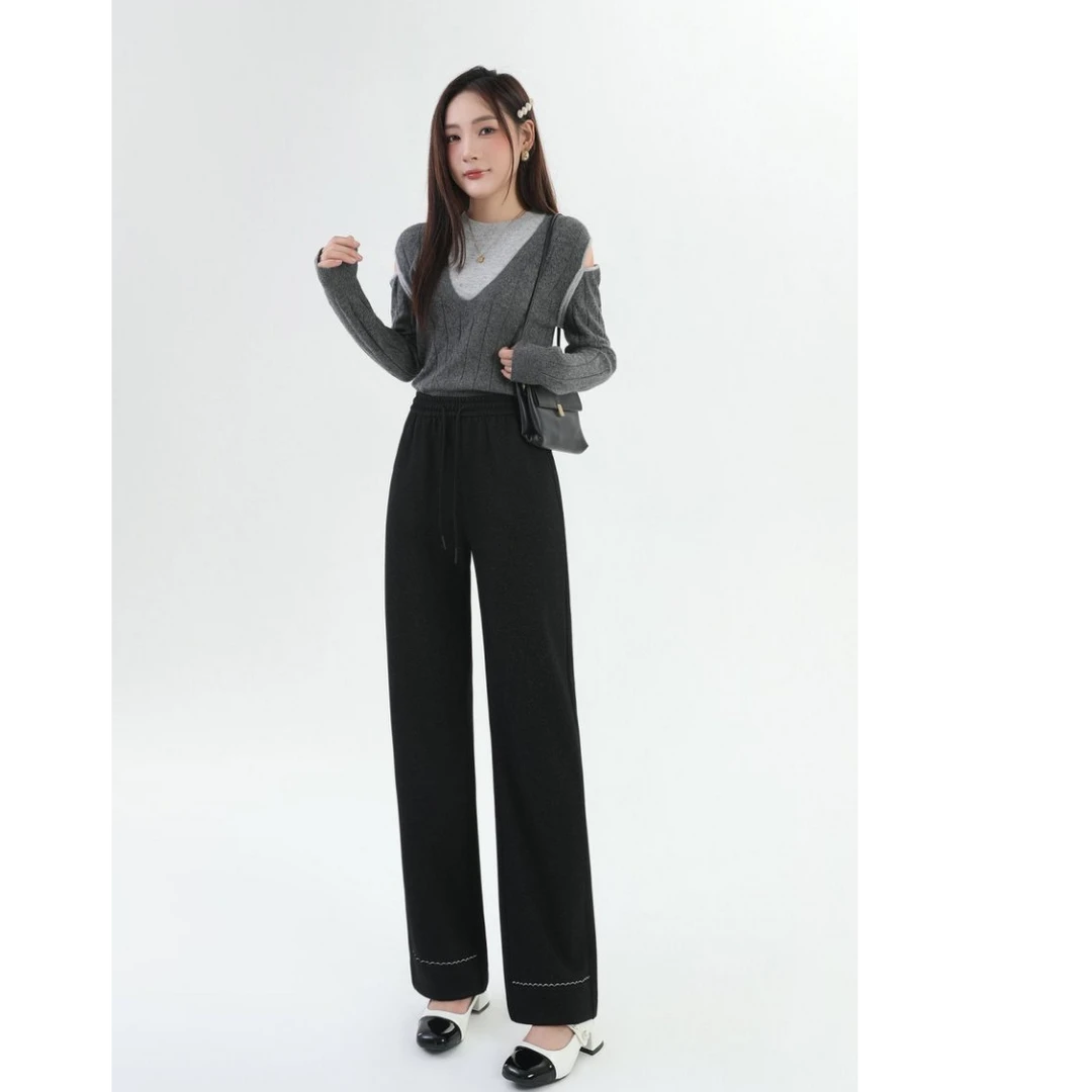 【CLOTHING/原创设计】2025秋款宽边休闲百搭高腰直筒裤FA