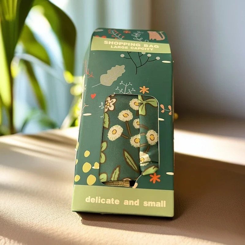 M466 日单印花卡通漫游绿色折叠环保购物旅行袋