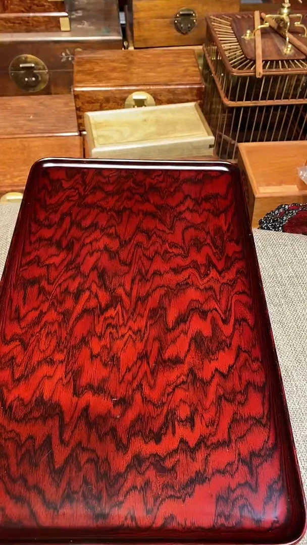 【闪购商品】红酸枝木类木艺茶盘一个